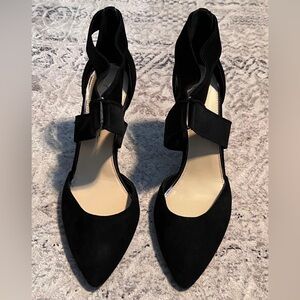 Jessica Simpson stiletto black velvet heels